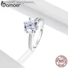 Band Rings BAMOER 3CT 925 Sterling Silver Engagement Ring Round Cut Cubic Zirconia Forever Band for Women Wedding SCR342L231222