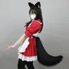 Party Supplies Adult Kids Adjustable Simulation Tail Plush Ears Hair Band Halloween Cosplay Anime Exhibition Dress Up Accessories