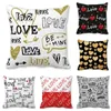 Pillow 40/45/50/60cm Heart Print Pillowcase Home Decor Seat Living Room Sofa Case Valentines Day Love Cover