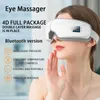 4D Smart Airbag Vibration Eye Massager Eye Care Instrumen uppvärmning Bluetooth Musik lindrar trötthet och mörka cirklar 231221