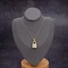 Top Designer jewelry Diamond Gold Lock Pendants necklaces sweater chain For elegant Lady