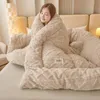 Супер теплый прекрасный ягненка для зимнего одеяла 3/5 кг двустороннего бархатного стеганого одеяла Утолщенное теплое осеннее плюшевое плюшевое ядро ​​231221