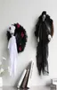 Halloween Black White Ghost Door Hanging Ghost Festival Horror Party Wreath Ghost Head Ornaments Haunted House Decoration Props Q09020968