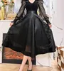 Scherma Gonna Black Hollow Out Design Women Women High Waist Elegante A-Line Big Swing Long Q655