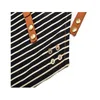 Table Skirt Korean Work Apron Black And White Striped Denim BiB Cross StrapS DyeD Dining