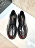 5Aoriginal 7medel العلامة التجارية الفاخرة Men Oxford Shoes Lace Up Black Bleu مدببة إصبع القدم فستان عارض