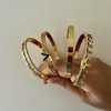 Braccialetti di braccialetti in acciaio inossidabile per bracciale per donne lussuoso 18k oro goldio gioielleria di nozze natalizie bijoux