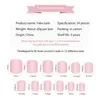 Faux Nails Nail Couverture complète Faux élégants Gradient rose sur une presse à paillettes courte Presse française 24pcs NAI U5Q9