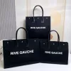 RIVE GAUCHE VACACESHOPPER BEACHデザイナーバッグラグジュアリーハンドバッグ大量の荷物トランクキャンバスクラッチバッグ