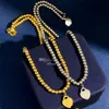 Love Heart Beads Collier Bracelet Bijoux Ensembles pour les femmes Bijoux de mariage Doesque Bijoux de mariage pour femmes