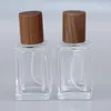 Valnöt cover premium parfym flaska 30 ml bajonett flaska bärbar parfym dispenser flaska delikat kosmetisk sprayflaska