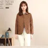 Kvinnorjackor 2024 Spring Autumn Coat Tops Thin Diamond Check Cotton Clip Jacket Short Korean Casual Female Outwea
