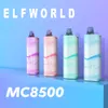 Original ELFWORLD BC8500 Puffs E-Zigarette Vape Pen, gute Qualität, 0/2/3/5 % Nic, elektronische Einweg-Zigarette, 650 mAh, wiederaufladbar, Einweg-Vape, 12 Geschmacksrichtungen auf Lager