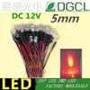 Bulbs High Bright 100x 5mm Prewired LED White 20cm 12V 24V Pre Wire DIP Indicator Leds306W