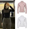 Autumn and Winter New Golf Clothing Ladies Lapel Versatile Stretch Long Sleeve Slim Fit Slimming Elegant Bottoming Top