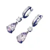 Drop Moissanite Diamond Dange Earring 100% Real 925 Sterling Silver Wedding Drop Oorrings voor vrouwen Betrokkenheid sieraden