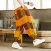 Damesbroek 2023 herfst origineel bedelaardoek check patchwork pant