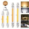 R7S Dimble LED -glödlampa COB Glass Tube 78mm 6W 118mm 10W Byt ut halogenlampa 100W varm kall vit COB -majs Spot Light AC110V 220V291L