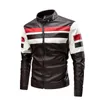 Marca de couro de motocicleta masculina Marca casual de lã quente bombardeiro jaqueta PU PU Masculino Vintage à prova de vento de inverno vintage 231221