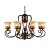 Ljuskronor Island Country Vintage Style Chandeliers Flush Mount Takhängen Lampor E27 Målning Belysning Lampglas Lampskärm