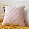 Kudde vit/rosa täckning 45x45 dekorativa kuddar för vardagsrum soffa soffa kontor plysch barn heminredning