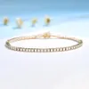 Bracelet kuololit pour les femmes solides 14k 10k jaune or Gra Tennis Engagement Cadeaux de Noël 231221