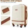 Sacs de rangement coolife valise set 3 pièces bagages Carry On Travel Tsa Lock Spinner Roues Hardhell ​​Lightweight