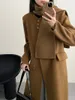 Toteme kadın polo yaka yün kozmir uzun çift taraflı ceket