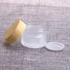 5g 10g 15g 20g 30g 50g Frosted Glass Cosmetic Jar tom Face Cream Lip Balm Storage Container Refillerbara gräddeflaskor Gratis frakt MLBVX