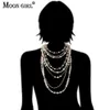 قلادات مون القمر فتاة متعددة الطبقة محاكاة لؤلؤة سلسلة طويلة بيان عصري للنساء المجوهرات الأزياء 2211022694