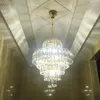 Lâmpadas pendentes elegantes de teto moderno luz K9 Chandelier Iluminação Lâmpada de acessórios para refeições da sala de estar