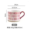 Tasses 450 ml style japonais en céramique peint à la main Tasse créative créative grande capacité poterie grossière au thé de thé à la maison