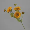 Decorative Flowers Nearly Natural Artificial Sunflowers 7 Head Bouquet Home Garden Party Arrangement Pography Props Flores