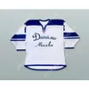 Aangepaste denis Denisov 6 Dynamo Moskou Moskou Witte hockeytrui Nieuwe top gestikt S-M-L-XL-XXL-3XL-4XL-5XL-6XL