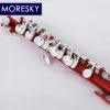 MORESKY C Tone Piccolo Flauta C Chave Meio tamanho Cuproníquel Banhado a Prata Multicolorido