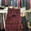 Skirts Stylish Half Length for Women Spring 2024 Slim Hip Wrap Skirt Irregular High Waist A-line Ruffled Pleated Y4721