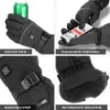 Gants chauffés électriques chaleur thermique hiver ski chaud snowboard de chasse à la pêche étanche rechargeable 231221