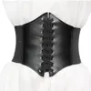 Cinture di cinghie Cintura in pelle larga cinghia cumberbunds cinghia per donne elastiche a vita alta e elastico a forma di corpo a forma di corpo 65-75cm248k