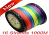 PE Örgülü Tel 16 Strands 1000m1093yd Süper PE Örgülü Çok Filament Balıkçılık Hattı 59lb308lb Örgülü Line7561793