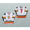 Anpassad Henry 7 Belgien White Hockey Jersey New Top Stitched S-M-L-XL-XXL-3XL-4XL-5XL-6XL