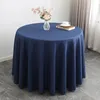 Décoration de mariage Couvrette ronde Couverture polyester lin couleur solide el banquet anniversaire fête en gros mode durable 231221