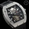 52-01 Motre Be Luxe Luxury Watch Wallwatch 49.8x44.3x16.4 mm Manual de tourbillon Movimiento mecánico Caso de acero Men relojes Relojes de diseñadores Relogios de pulsera