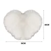 Pillow Case Soft Fluffy Plush Pillowcase Heart Shape Throw Cover For Sofa Bed Living Room Decorative