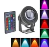 Lumières nouveau 2017 10 W RGB LED lumière sous-marine étanche IP68 fontaine lampe de piscine 16 changement de couleur avec 24Key IR télécommande