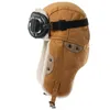 Camoland Zimowe ochronę ucha Bomber Hat Goggle zagęszcza ciepły wiatrak Traper Traper Traper Earflap Rosyjska czapka narciarska 231221