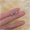 Stud Designer Jewelry For Women Viviene Westwoods Empress Dowager Classic Mini Earrings Sier Needle Exquisite Versatile Drop Delivery Dh28V