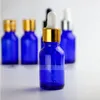 Preço por atacado 15 ml de vidro azul garotos de conta -gotas líquidos e líquido de óleo essencial com tampas de alumínio pdafc