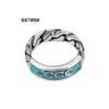 Bands pour hommes anneaux pour femme designer argenté anneau bleu émail hip hop hommes gorge de bijoux de fête de fête 925 Sterling Love Couple G Rings 2542