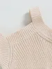 Rompers Bemeyourbbs Baby Girls Boys Sweater Romper Niezwyczajna bez rękawów Square Scyk Solidny kolor Bodysuit Bodysuit Infant Strój (Beige 6-12