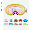 Vector Kids Ski Goggles Çocuklar İçin Büyük Küresel Çift Katmanlar UV400 Manyetik Kayak Gözlükleri Kızlar Snowboard Goggles Eyewear 231221